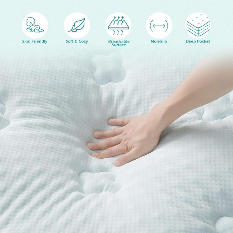 Hansleep Memory Foam Mattress Topper California King, Cooling Gel Cal King Mattress Topper, Breathable Pillow Top Mattress Pad Cover with Deep Pocket, 72x84 Inches, White