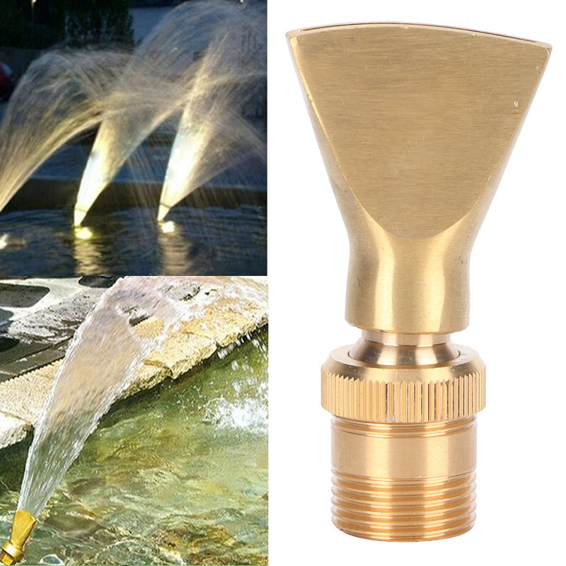 Water Fountain Nozzle, Sprinkler Spray Head Fountain Nozzle Brass for Garden for Park for Pond(4 Points Inner Wire + 6 Points Outer Wire)