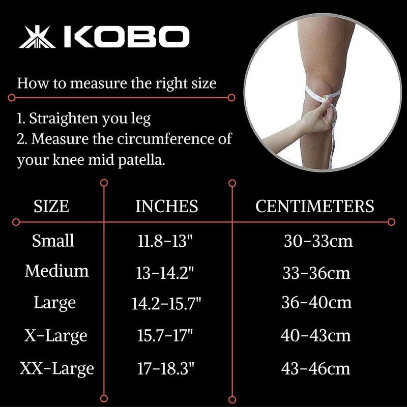 Kobo 7 mm Knee Cap Compression Support Knee Sleeves for Powerlifting Gym Squats Running Cycling Sports Jogging Workout Pain Relief (Material: Neoprene & Spandex)