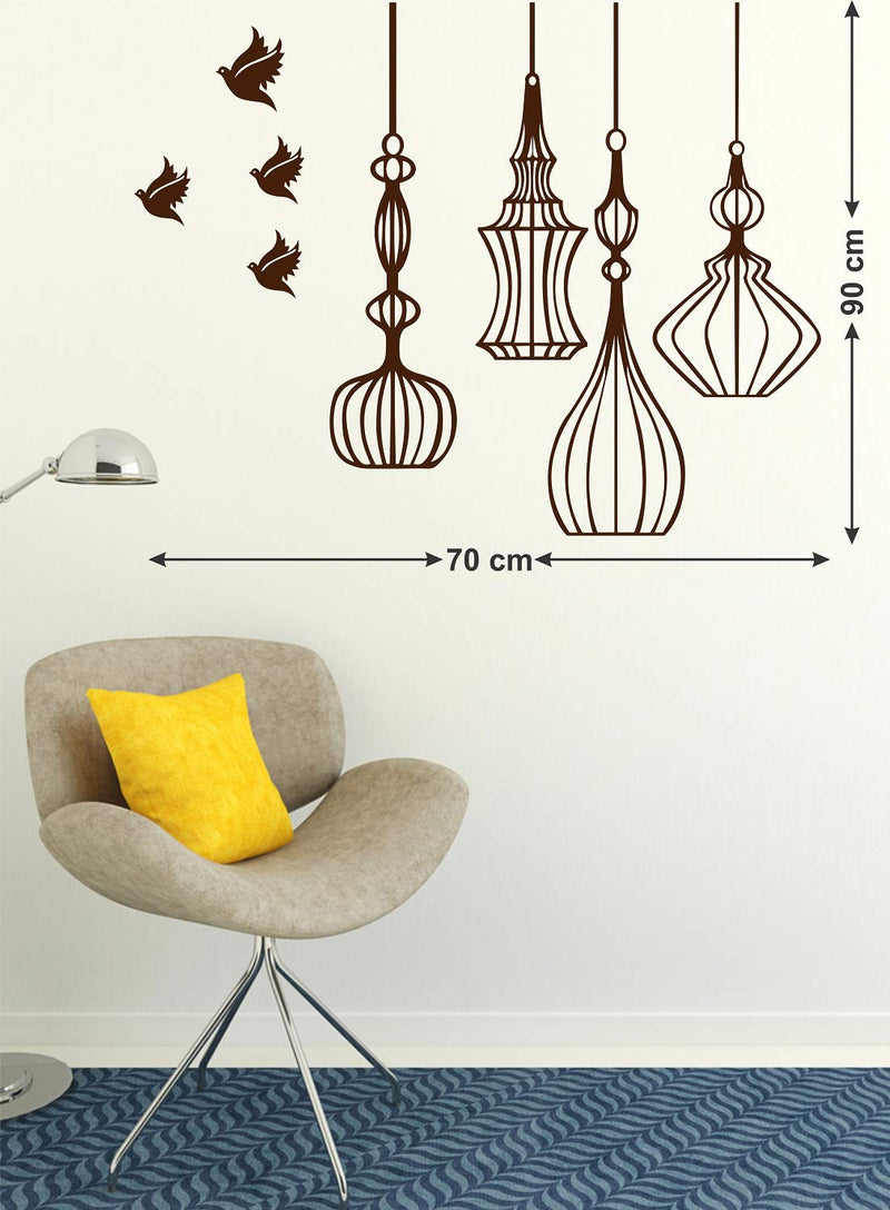 Tuffuk Cage Large Vinyl Wallstickers for Home Decorations (90 cm x 70 cm)5TZ010