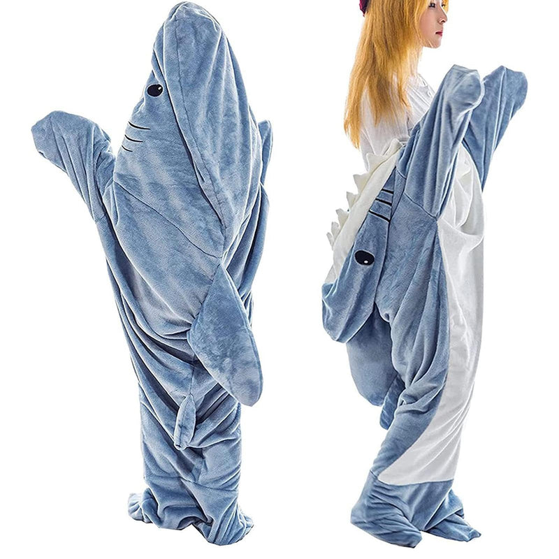 SECRET DESIRE Wearable Shark Blanket Cute Warm for Adults Clothes Animal Sleeping Bag M