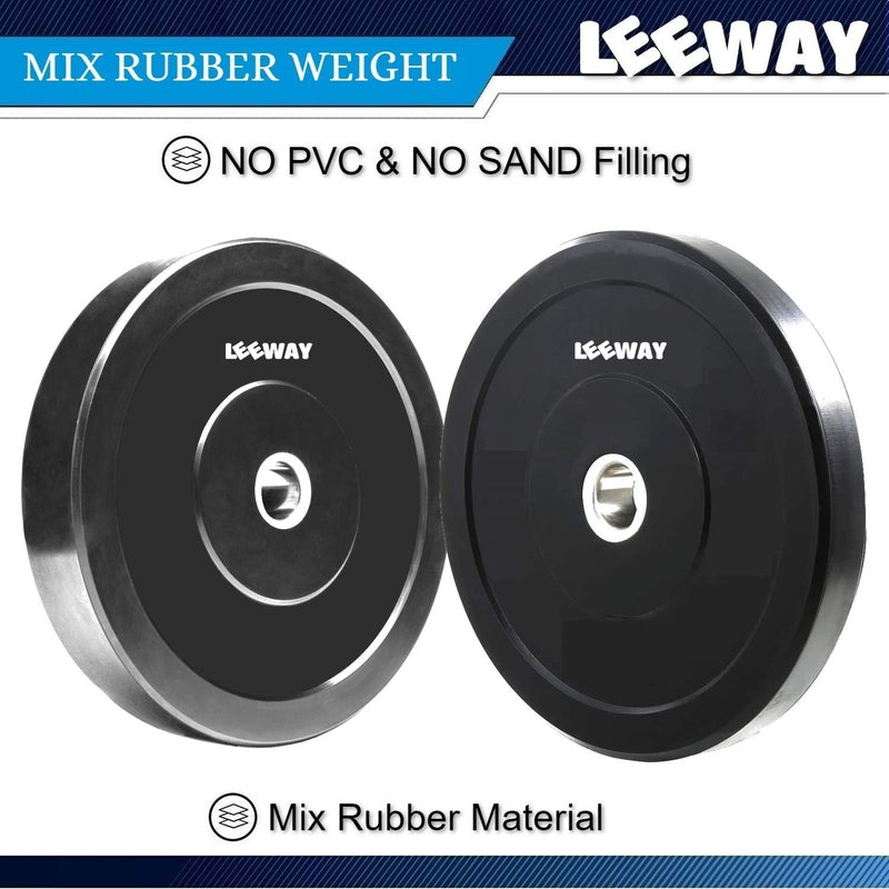 LEEWAY Rubber Weight Plate Set 31 mm Dia (20kg combo); Gym Weight Plates; Spare Rubber Weight; Home Gym Set; Gym Weight with 31 mm Diameter (20 kg set (2x4+3x4))