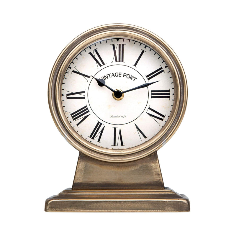 NIKKY HOME Gold Table Clock, Silent Non-Ticking Battery Operated Desk Clock for Living Room Decor Shelf - Chic Home DÃƒ©cor for Tabletop, Countertop