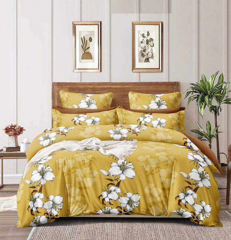 T tungol Super Soft All Round (Elastic Fitted) Single Bed Bedsheet with 1 Pillow Cover- 4 Feet x 6 Feet - 48 Inches x 72 Inches x 6 Inches-Single