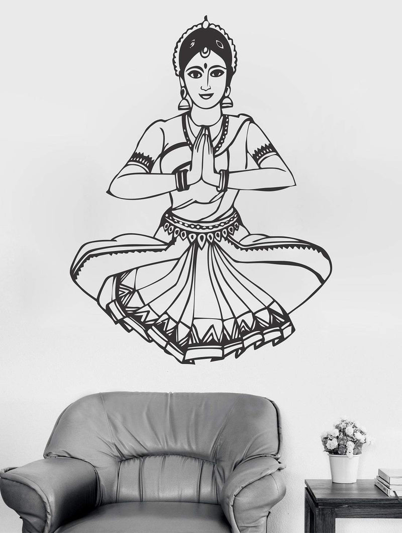 Tuffuk Bharathanatiyam Large Vinyl Wallstickers for Home Decorations(50 cm x 60 cm)4TZ020