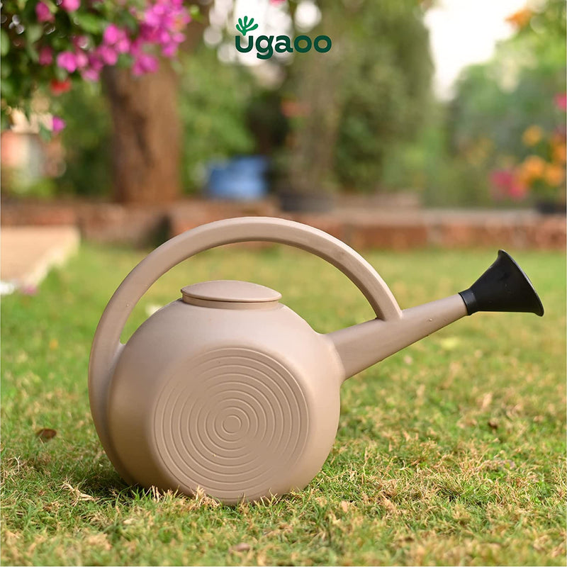 Ugaoo 5 Litre Large Plant Watering Can for Garden-Brown