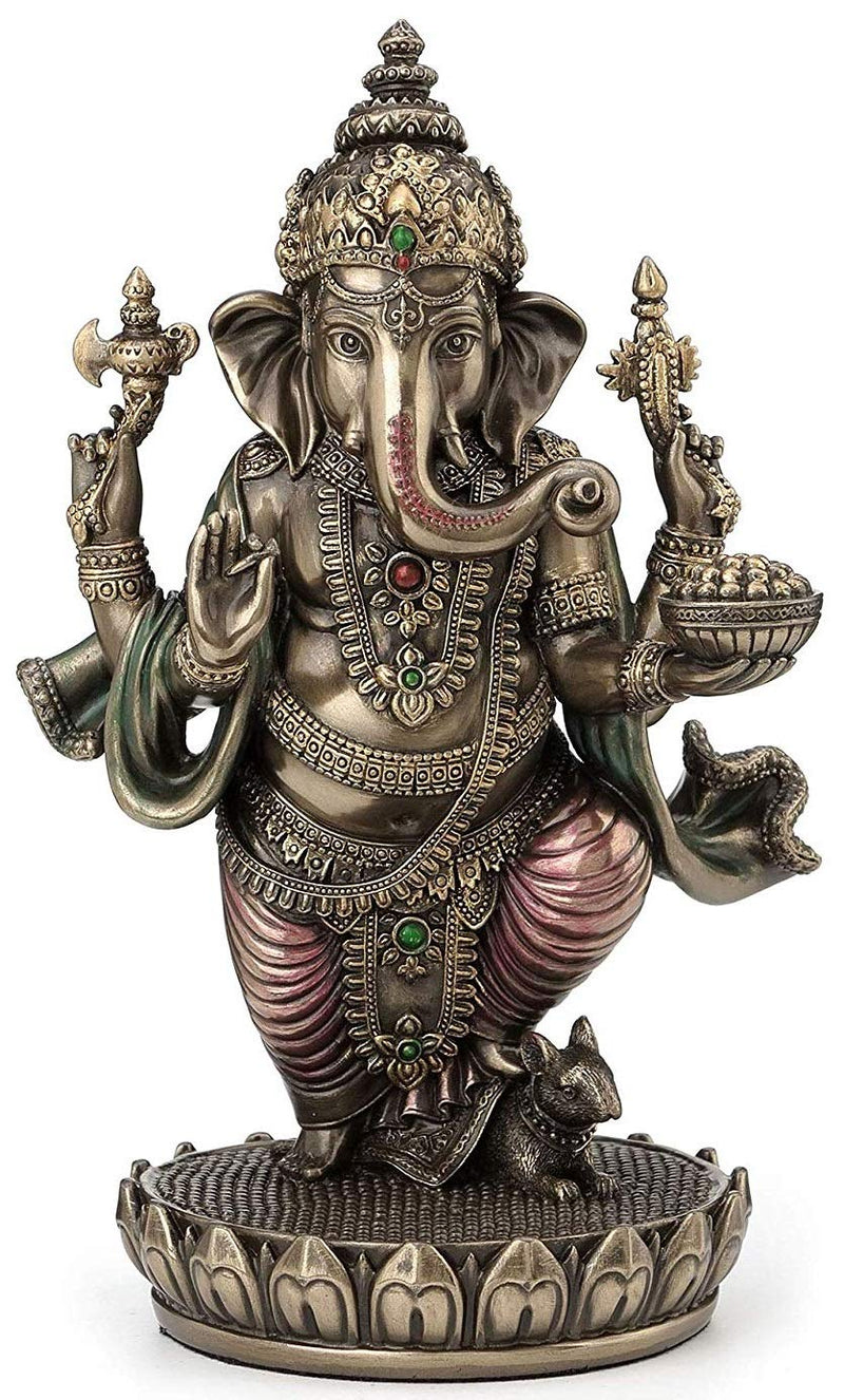 Standing Ganesh (Ganesha) Hindu Elephant God of Success Statue, 7 1/2-inch