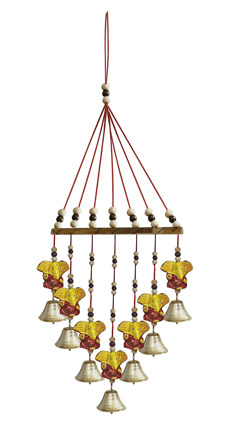 BOXO Handmade Ganpati Design Wind Chimes for Balcony with Good Sound, Wind Chimes for Home Positive Energy, Decorative Items, Pack of 1