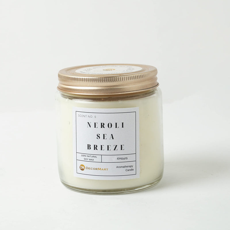 The Decor Mart Neroli Sea Breeze Candle Jar with Lid