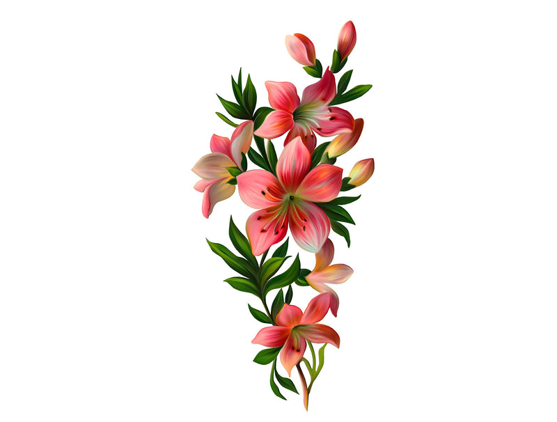 DivineDesigns™ Flowers Florals Wall Sticker | Wall Sticker for Living Room/Bedroom/Office and All Decorative Stickers