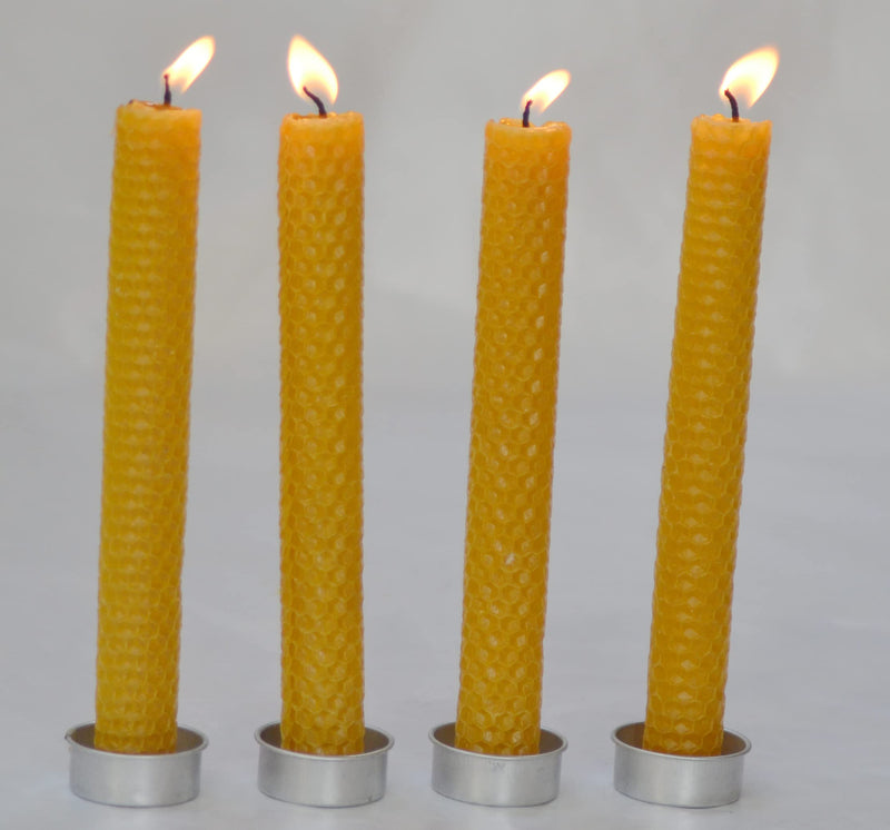 Beeswax Handmade Pillar Candles. (Pack of 8)