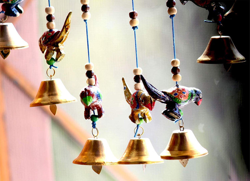 Shreya Creation Wooden Multicoloured Handpainted & Handmade Decorative Hanging -Wind Chimes Hanging Decorative Item Home Décor Pieces Brings Positive Energy