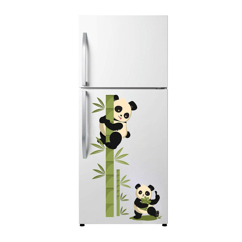 Divine Designs™ PVC Vinyl Self-Adhesive Panda Sitting on Branch Fridge Sticker for Living Room, Bedroom, Office Wall Decoration (6.69 X 11.8 INCH) Pack 1