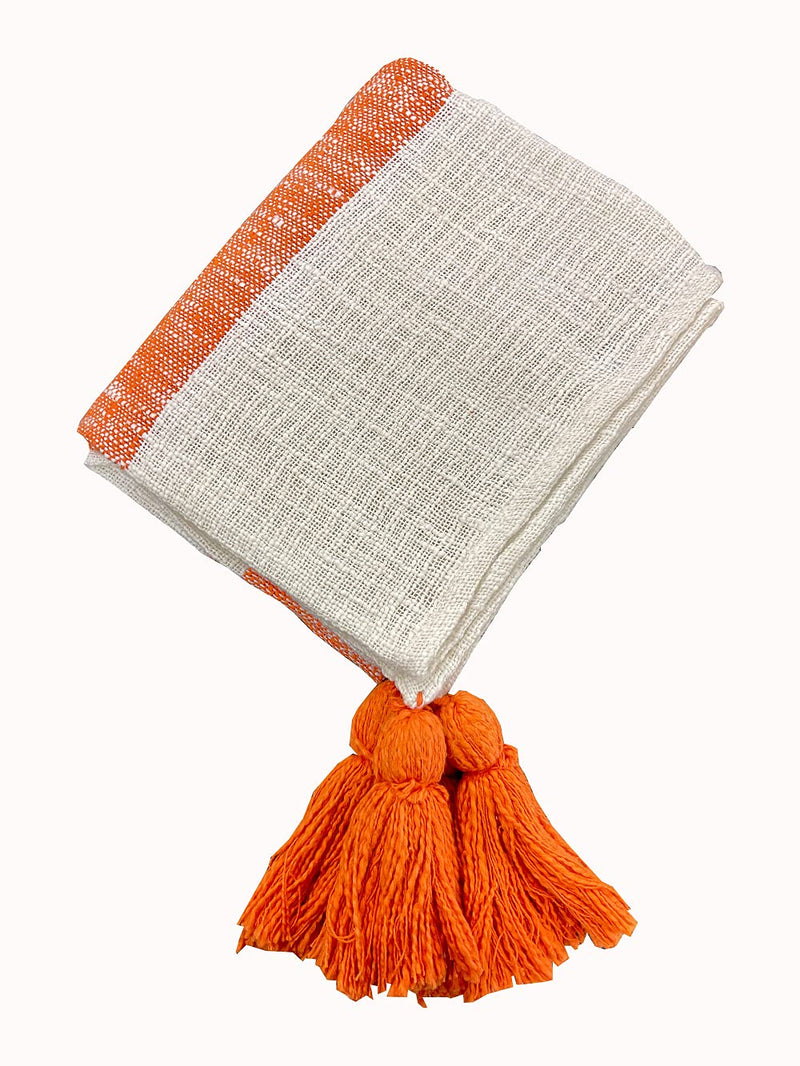 Fashion Throw Cotton Sofa Throws for 3 Seater | Soft Chenille Sofa Throw | Throws for Sofa and Couch | Throw Blanket (Size : 50x60 inch) (Orange)