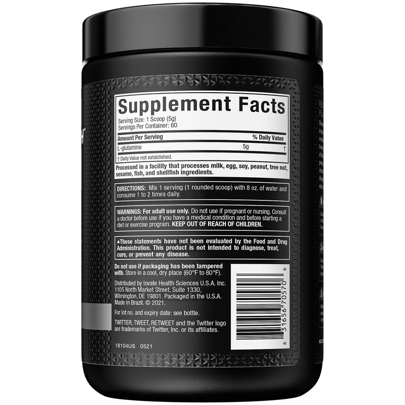 MuscleTech Essential Series Platinum Glutamine Ultra - pure Replenish Plasma Glutamine Sports Nutrition Non - Stimutant Formula Powder - 300 G (10.58OZ)