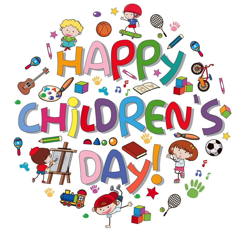 Tuffuk Happy Childrens Day Large Vinyl Wallstickers for Home Decorations(70 cm x 70 cm)5TZ0178