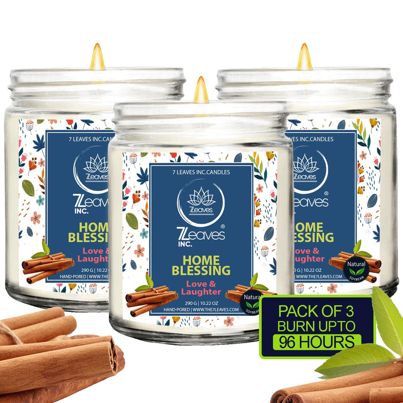 7LEAVES INC® Home Blessing Set of 3 Candles