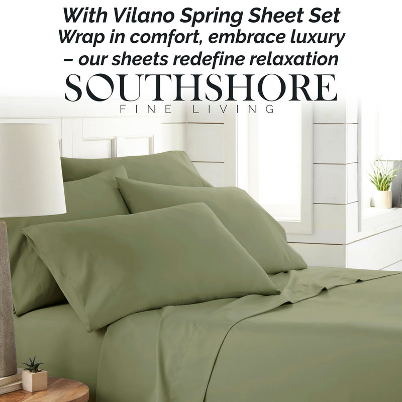 Southshore Fine LinensÃƒÂ‚Ã‚® 6 Piece - Extra Deep Pocket Sheet Set - SAGE GREEN - Queen by Southshore Fine Living, Inc.