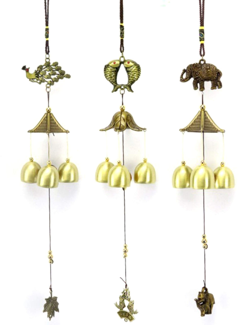 CrazyCrafts Wind Chimes for Yard Home Decor 3 Bells Random Design