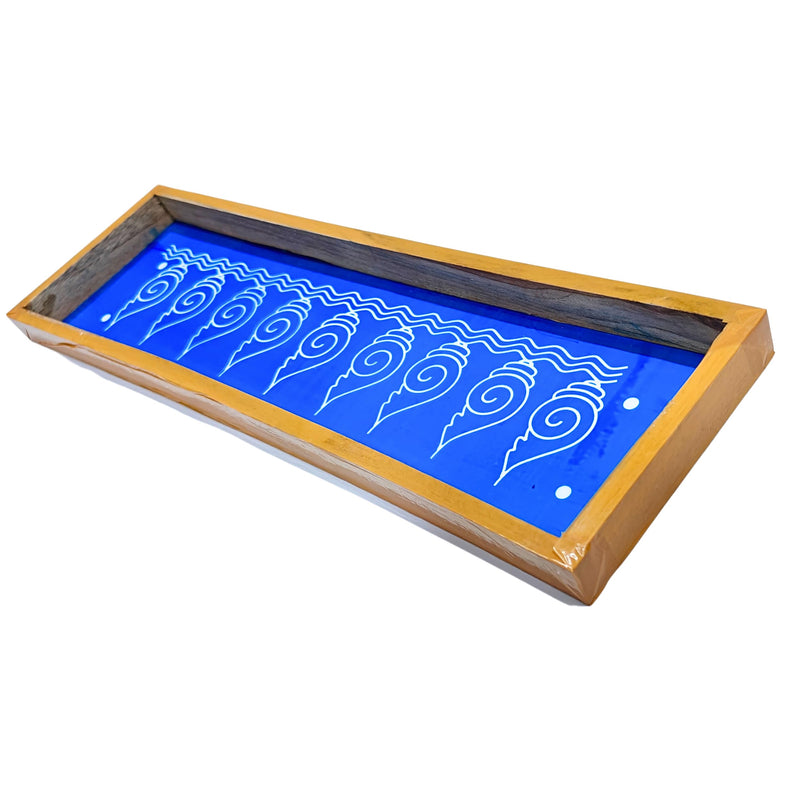 Anciently Shankh Toran Border Rangoli Stencil Wooden, Rangoli Sacha Wooden, 1 Piece (17x5 Inches)
