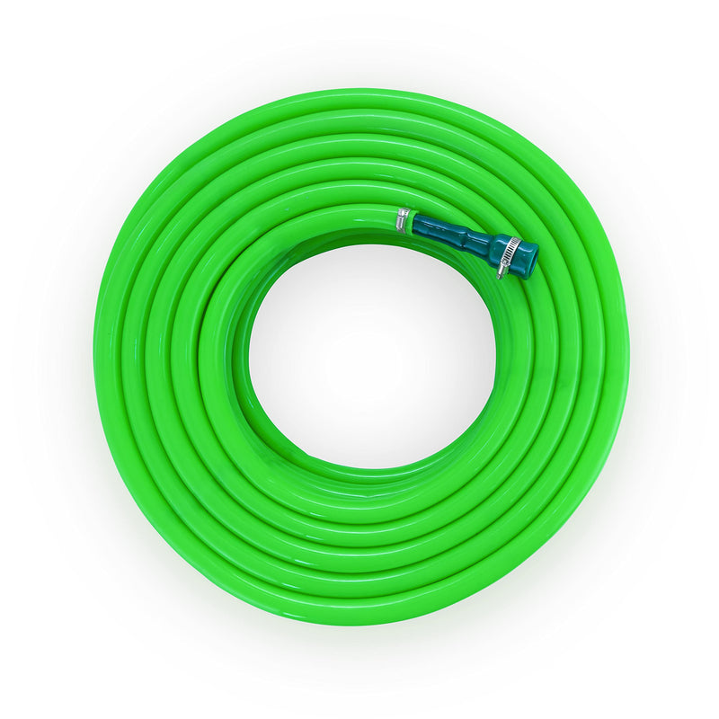 Garbnoire 10 Meter 0.75 Inch PVC Perot Green Water Pipe| Lightweight, Durable & Flexible| Accessories With Hose Connector & Clamps| Watering Garden, Cleaning, Outdoor-Indoor Use (10 Meter, 32.80 FT)