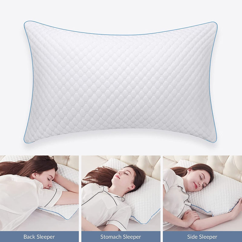 JY Conjugated Fiber Pillow with Knitted Fabric Antic White 320 GSM ( 68 x 40 cm ) Set of 2 PC