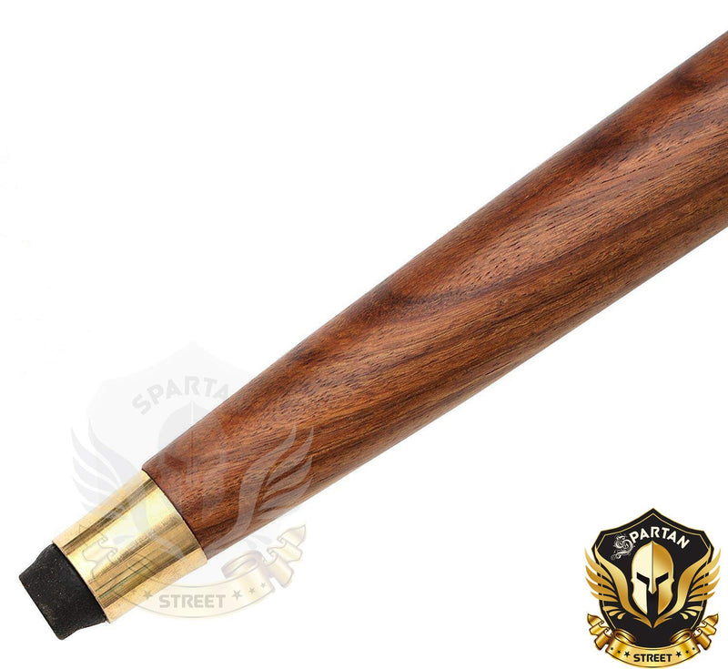 Spartan Street Elegant Brass Designer Handle Support Walking Stick Royal Collectible Walking Stick