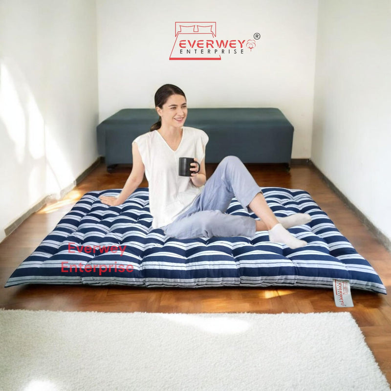 EVERWEY ENTERPRISE Cotton Mattress Single Bed Size 3 feet x 6 feet (72 inch x 36 inch) / Rui ka gadda/Foldable Mattress- 7 kg Weight