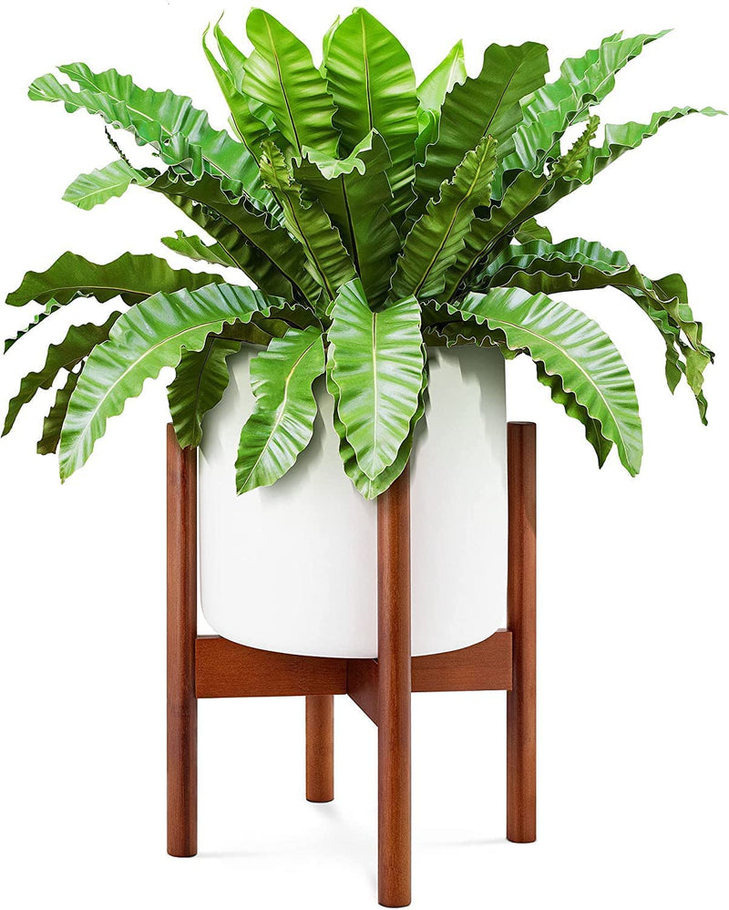 Garden Art Adjustable Wooden Bamboo Plant Pot Stand For Indoor Outdoor Plants| Full Adjustable, Holds 8 To 12 Inch Planter Pots for Plants and Flowers (Pot Not Included) (Wood Walnut Colour)