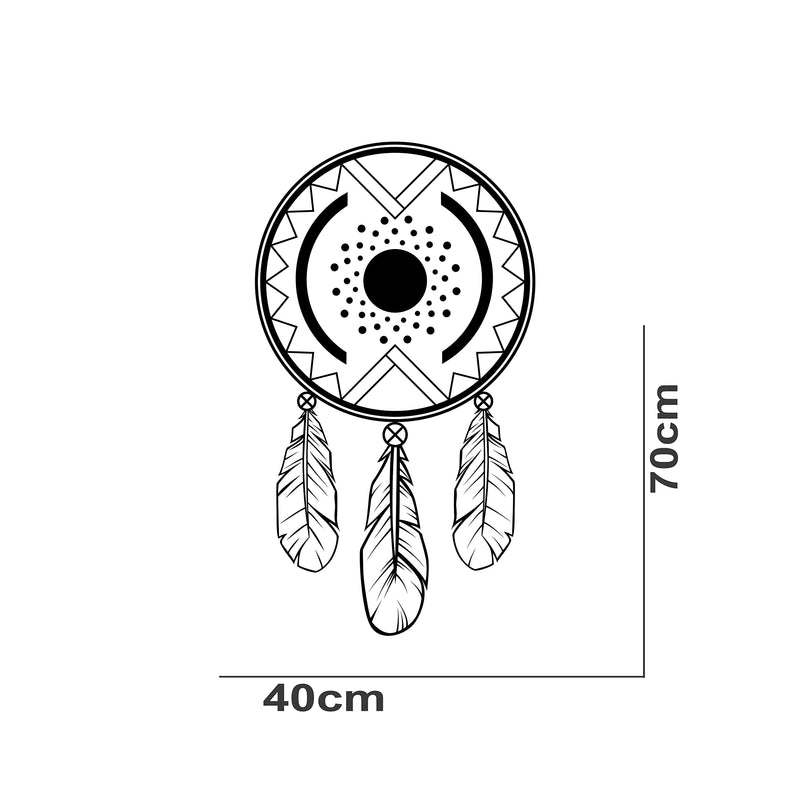 VVWV Feather Dream Catcher Wall Stickers for Living Kids Girls Boys Bedroom Home & Kitchen Hall Wall Decor L x H 40 x 70 Cms