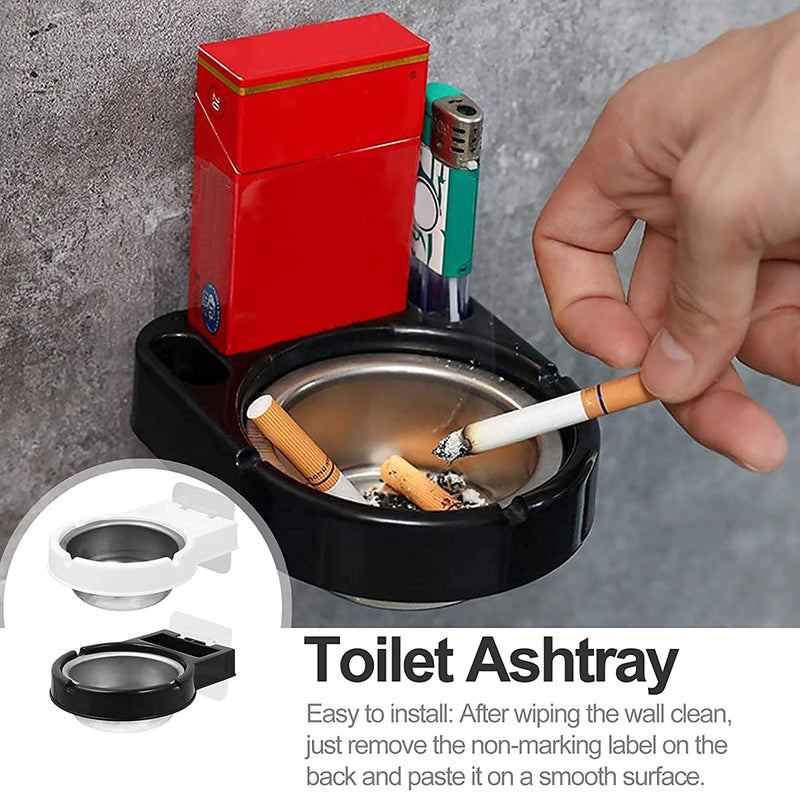 ULTRINA Stainless Steel Wall-Mounted Ashtray, Garden Ashtray Weed for Outside, Ash Holder for Smokeless, Wind Cool Ashtray Mold, Cigarette Ashtray for Outdoor Use