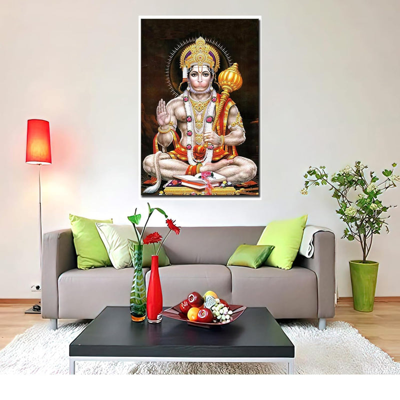 Wallpics® Loard Hanuman Waterproof Vinyl Sticker Poster for Home Decor (20 x 30 inch)