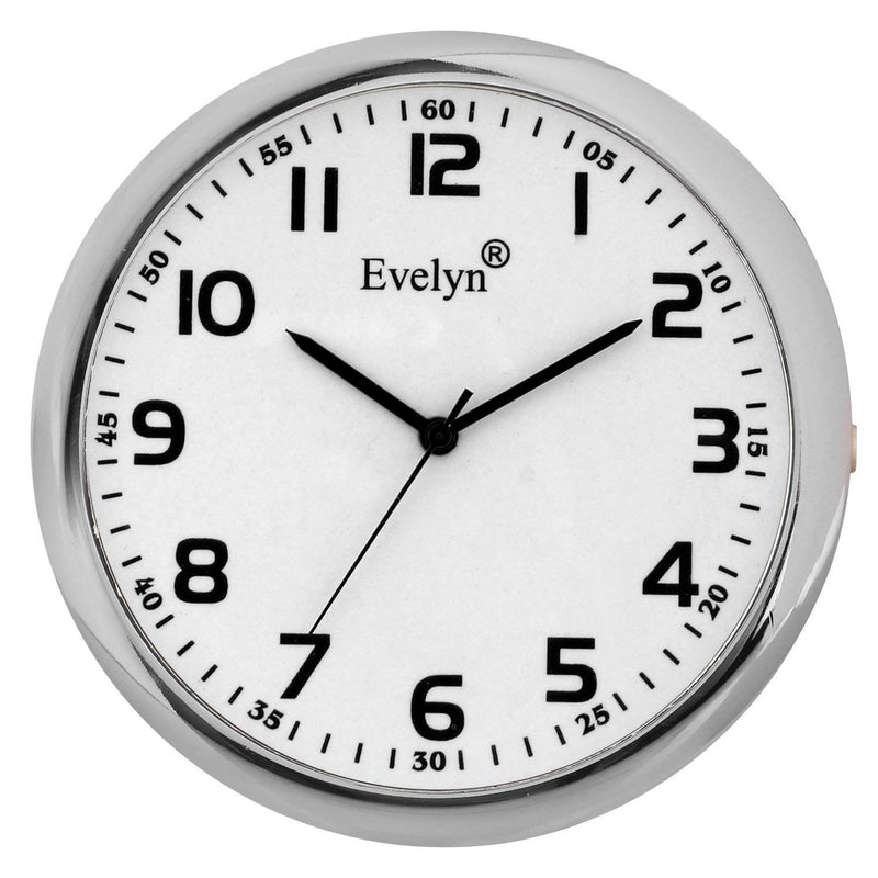 Evelyn Causal | Formal Silver Dial Watch for Men | BOY White Dial Table Clock ; Ideal for Desk, Car Dashboard, Study Table, Office Table