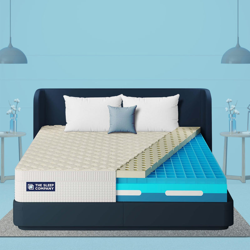 The Sleep Company SmartGRID Orthopedic Royale Mattress | RecoverX Pressure Absorbing Technology | Pro Blend of Patented Japanese SmartGRID Technology with 100% Natural Latex | AIHA Certified |78x72x8