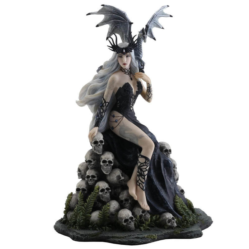 Veronese Design Nene Thomas Mad Queen Hand Painted Fantasy Statue 7 X 9.75 X 6 Inches Gray