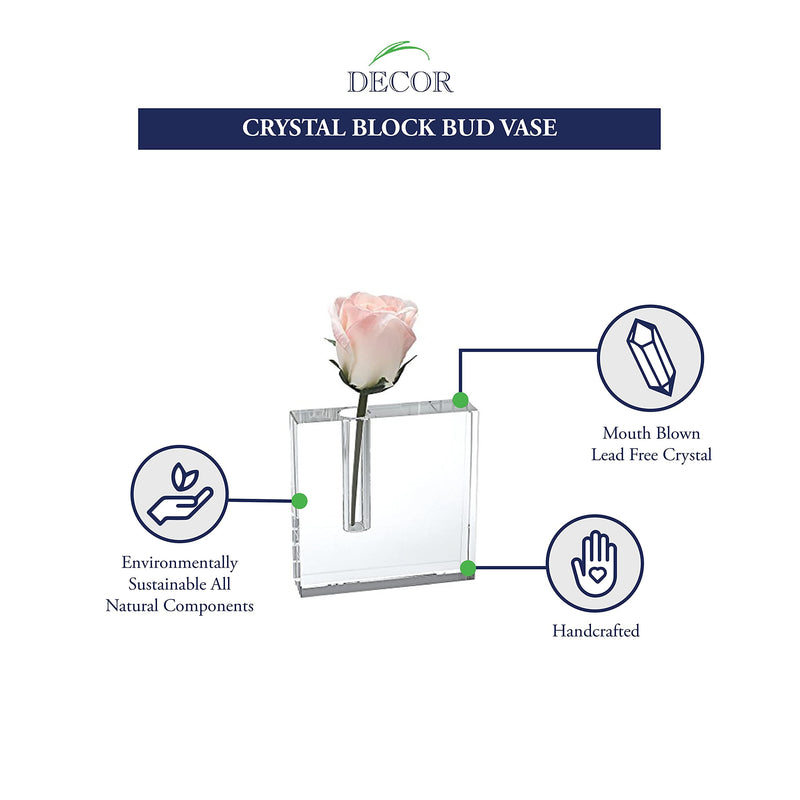 Badash - The Crystal Block Bud Vase 5x5 by Badash