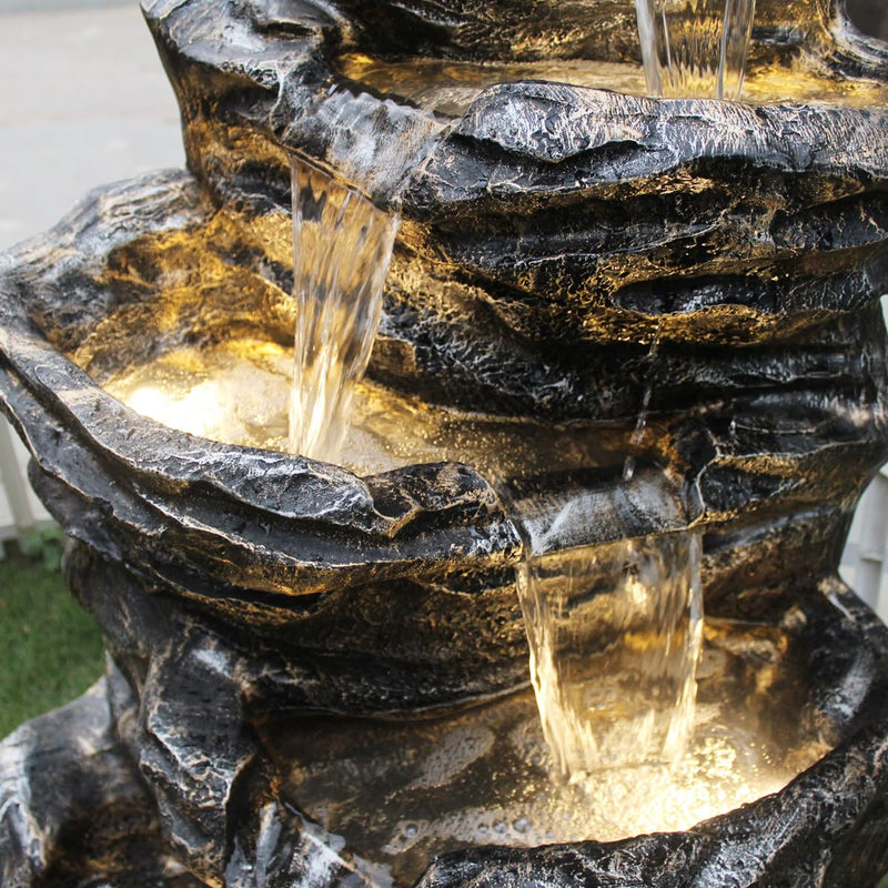 Wonderland 35inch Height Rock Fountain | Made of Fiber |for Outddor and inddor use