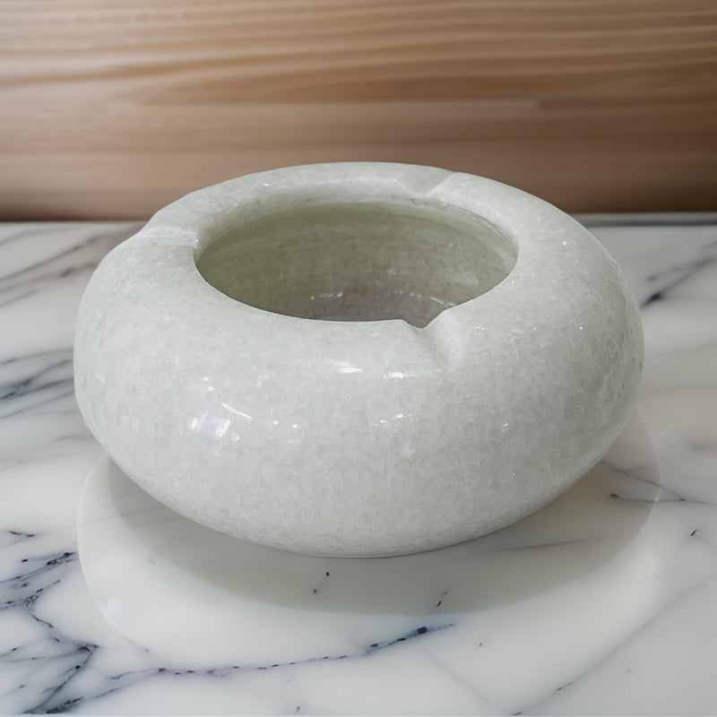 MARVELLMARBLES Ashtray, Round Tabletop Ashtray Indoor Outdoor Use Cigarette Cigar Ash Holder Desktop Smoking With Stand. (without stand) 3.5 Inch