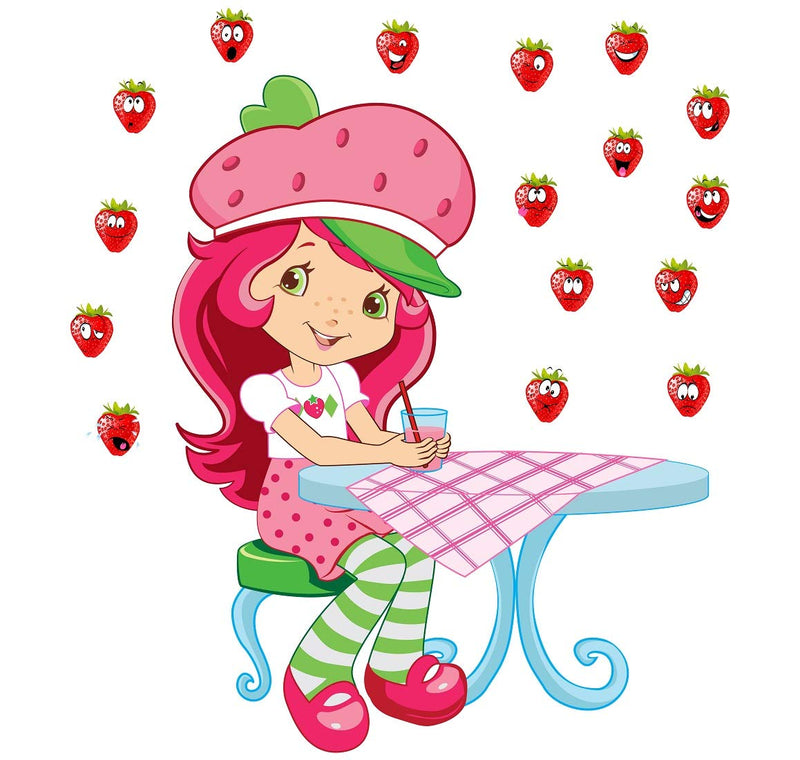 Tuffuk Strawberry Kid Large Vinyl Wallstickers for Home Decorations(70 cm x 80 cm)5TZ0189