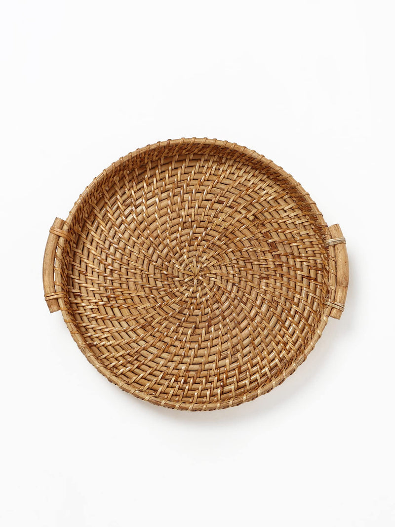 Habere India-All the Cultures Fabricating India Cane or Bamboo Tray | Tray Online as Cane Gift Hamper Tray | Serving Cane Tray | Fruit & Vegetable Cane Tray | Organizing Tray (01)