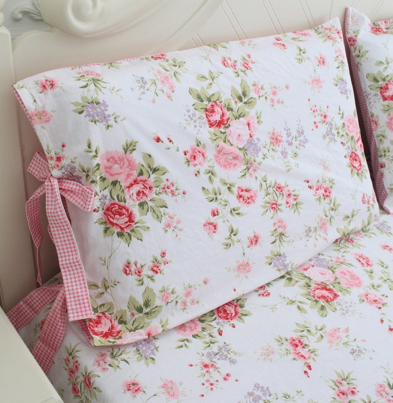 FADFAY Cotton Bed Sheet Set Rose Floral Bed Sheets 4-Piece Queen Size by FADFAY