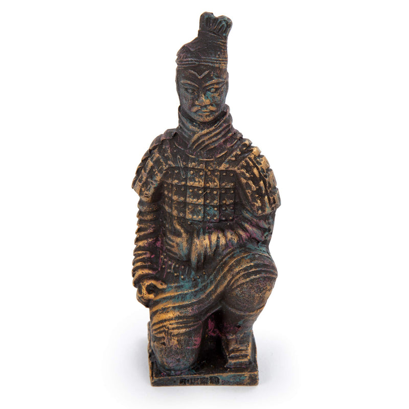 Truu Design, Antique Bronze, CTG Ancient Traditional Terracotta Warrior Figurine Set, 6.5 x 6.5 inches, 12 Pieces