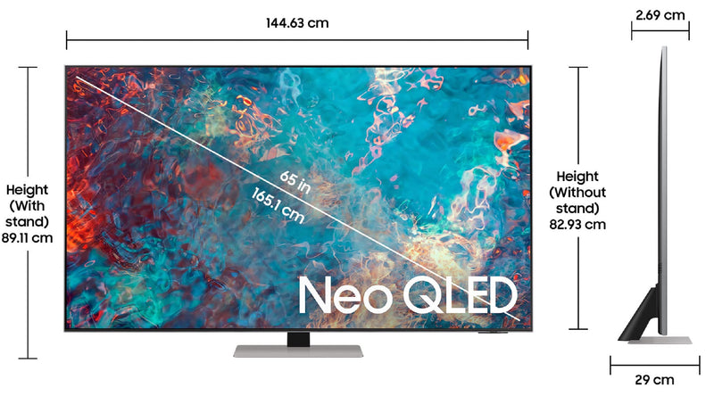 Samsung 163 cm (65 inches) 4K Ultra HD Smart QLED TV QA65QN85AAKLXL (Silver)