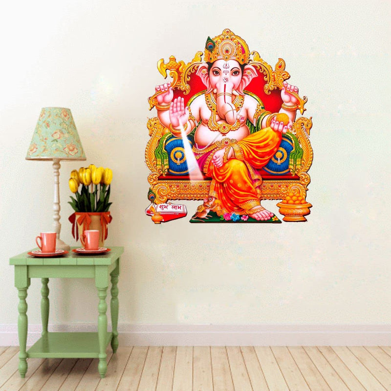 Decor Kraft Ganpatiji Wall Sticker & Decal,Size- 45 Cm X 32 Cm,Religious