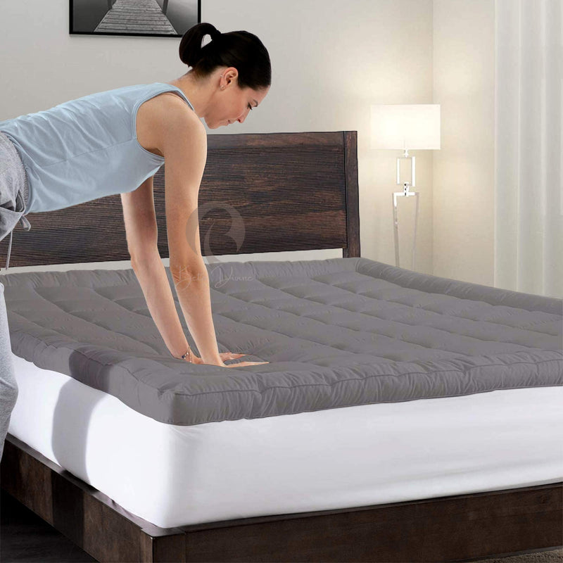 Beta Divine Super Soft Cloud 600 GSM Hotel Quality Microfiber Waterproof Mattress Topper/Padding