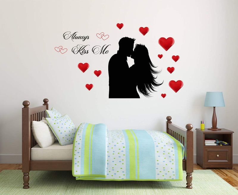 Tuffuk Love Couple Large Vinyl Wallstickers for Home Decorations(110 cm x 60 cm)5TZ233