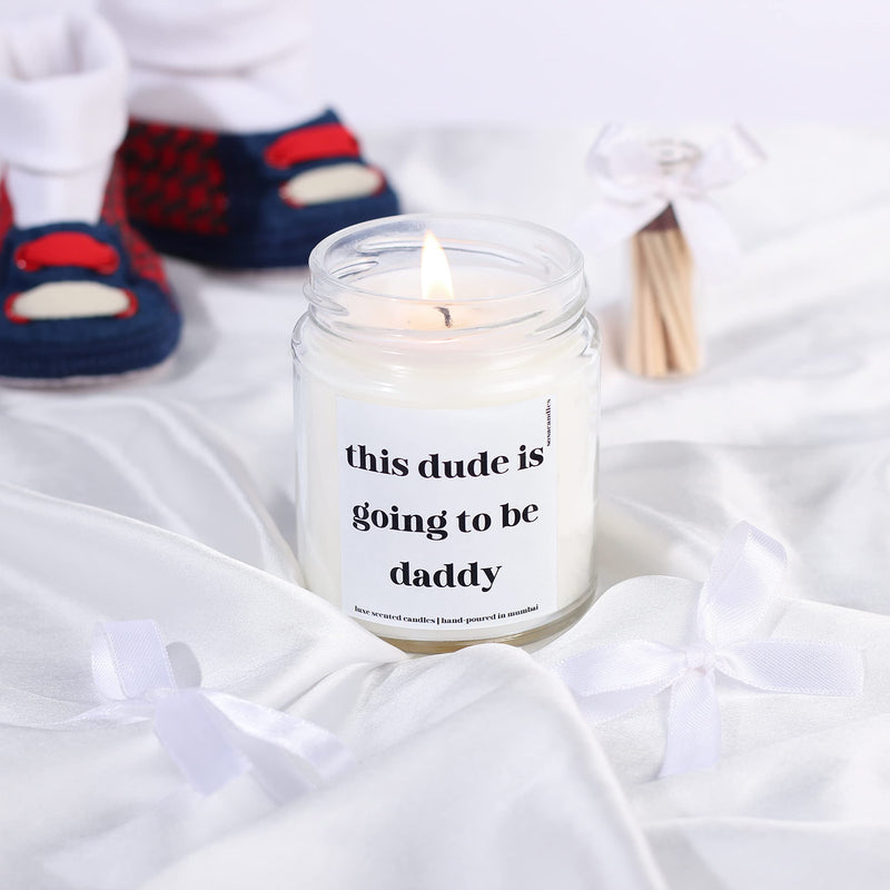 This Dude is Going to be Daddy | Dad to be Gifts | Scented Candles Gift Set | Dad to be Gifts for Husband | Dad to be Gifts for Men | Candles Gift Set | Gift Ideas | Fathers Day Gift x1, 40hrs