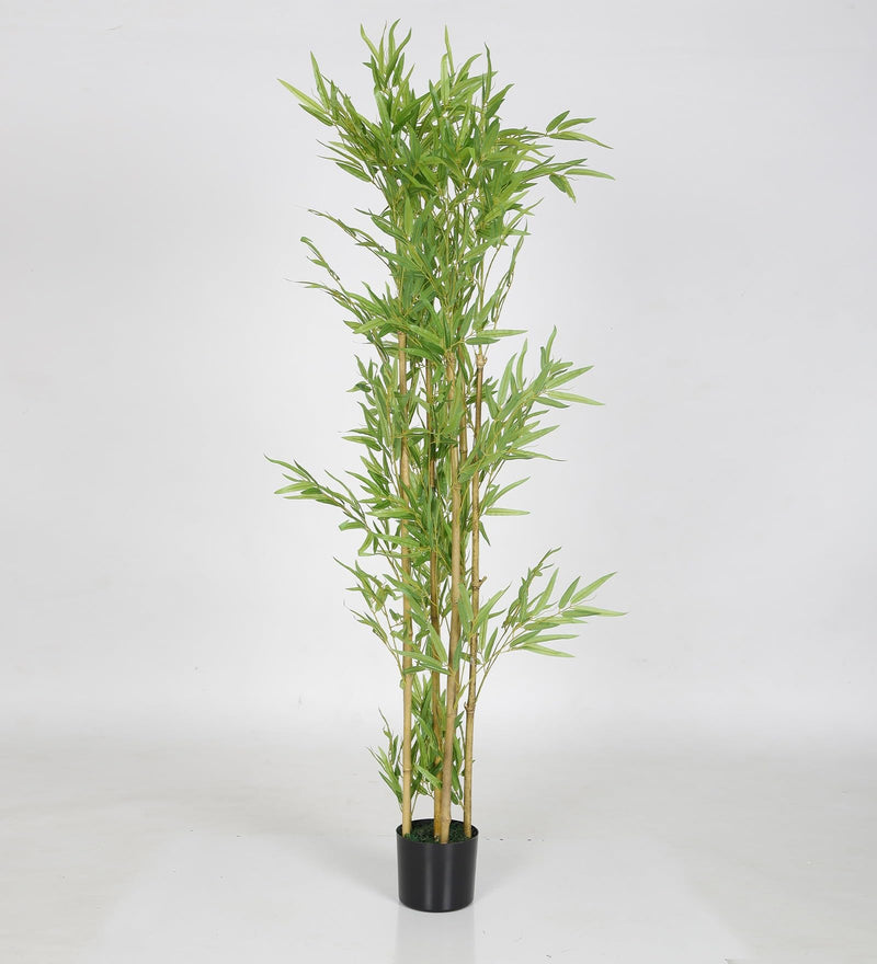 ARICKDECOR Artificial Bamboo Tree Greenery Plants in Nursery Pot Fake Decorative Trees for Home, Office, 5Ft High