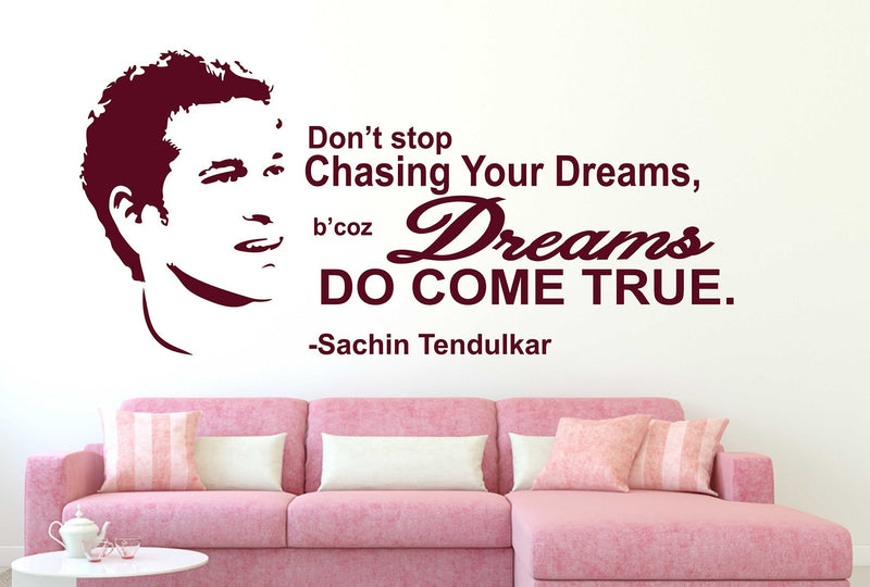 Wallstick 'Sachin Tendulkar' Wall Sticker (Vinyl, 49 cm x 4 cm x 4 cm)