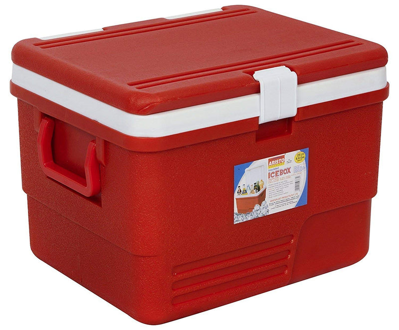 Aristo Plastic Insulated Icebox, 25 Liter, Red/Blue, (38.5 X 37.5 X 30) cm & Aristo Plastic Insulated Icebox, 14 Liter, Red, (35 x 27.4 x 24) cm